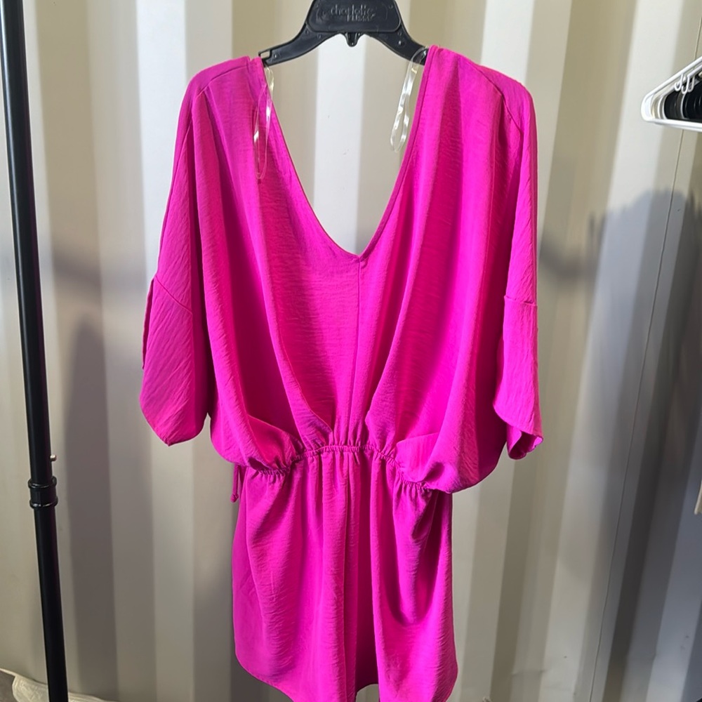 Hot pink romper